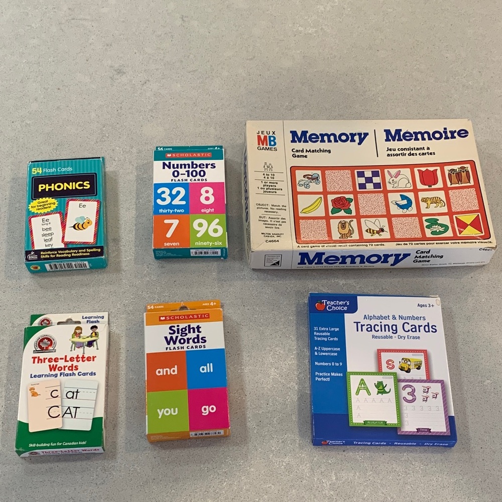 Educational Flash Cards Set Age 3+
